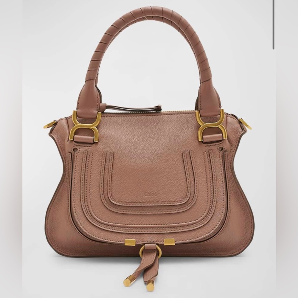 CHLOE Marcie Top Handle Bag in Woodrose—in Excellent Condition